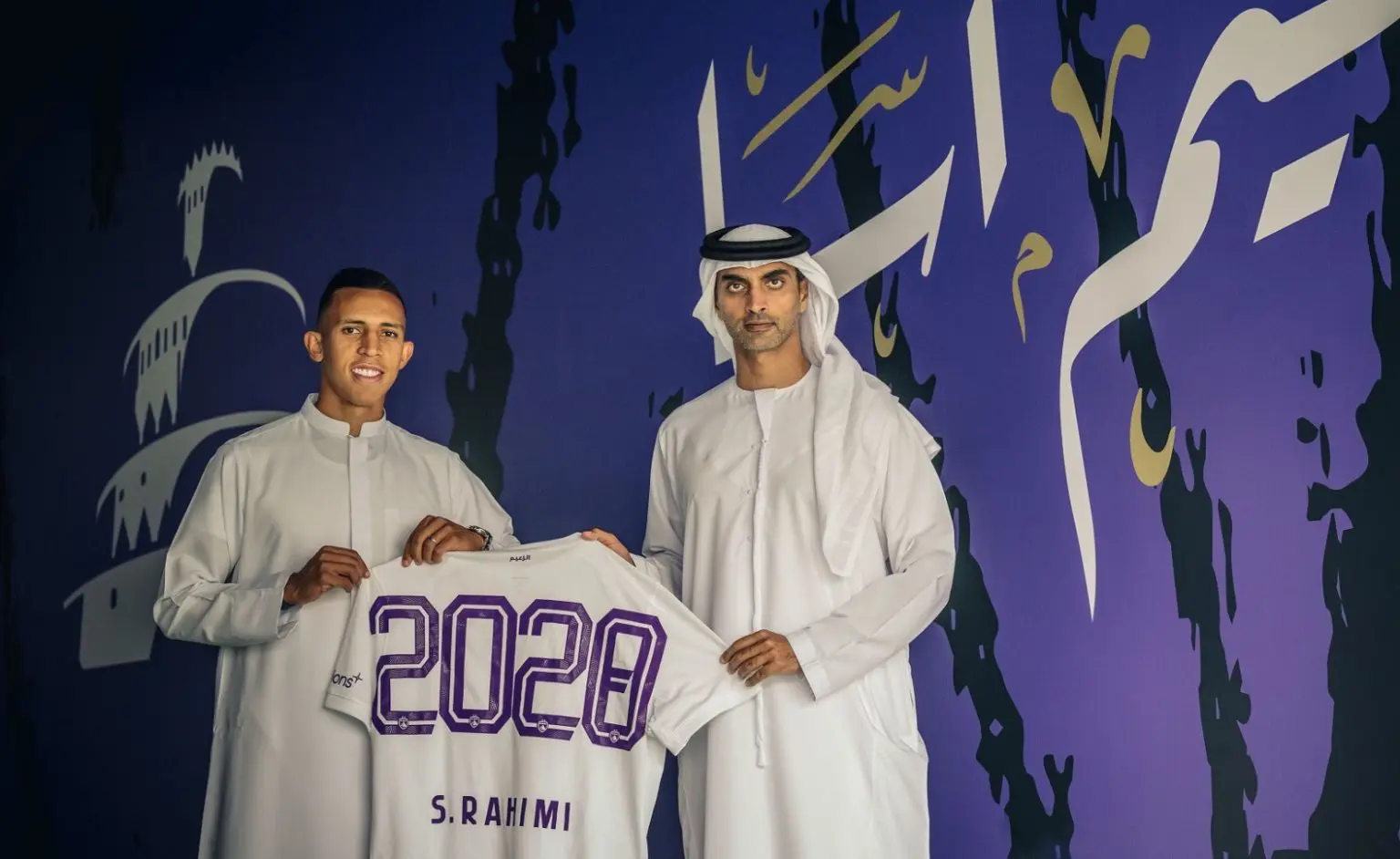 Soufiane Rahimi with Al Ain board memeber