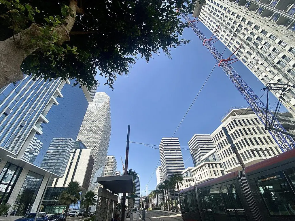 Tram station in Casablanca's business district. Photo Credit: AyourAchtouk.