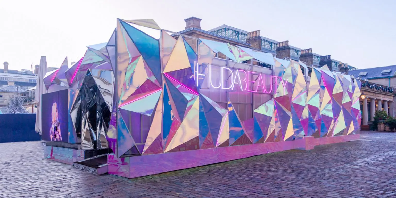 Huda Beauty pop up store in Covent Garden, London