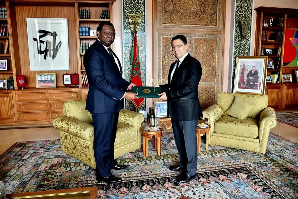 FM Nasser Bourita welcomes Branly Martial Oupolo