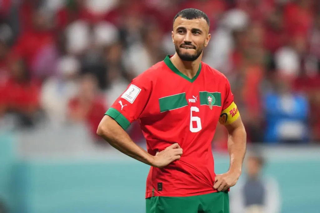 Morocco's international football player Romain Saiss.