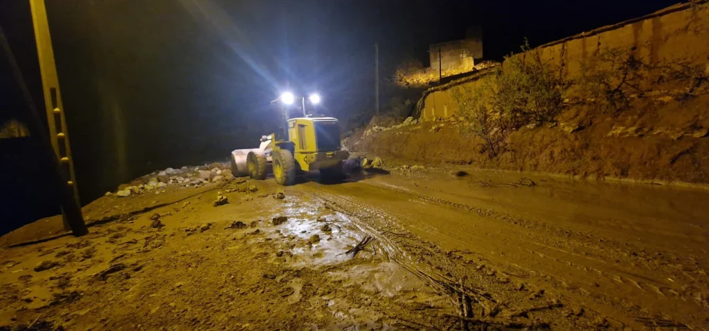 Infrastructure Damage in Ait Hassain Village. Photo Credt: the Regional Directorate of Equipment and Water in Ouarzazate via SNRT